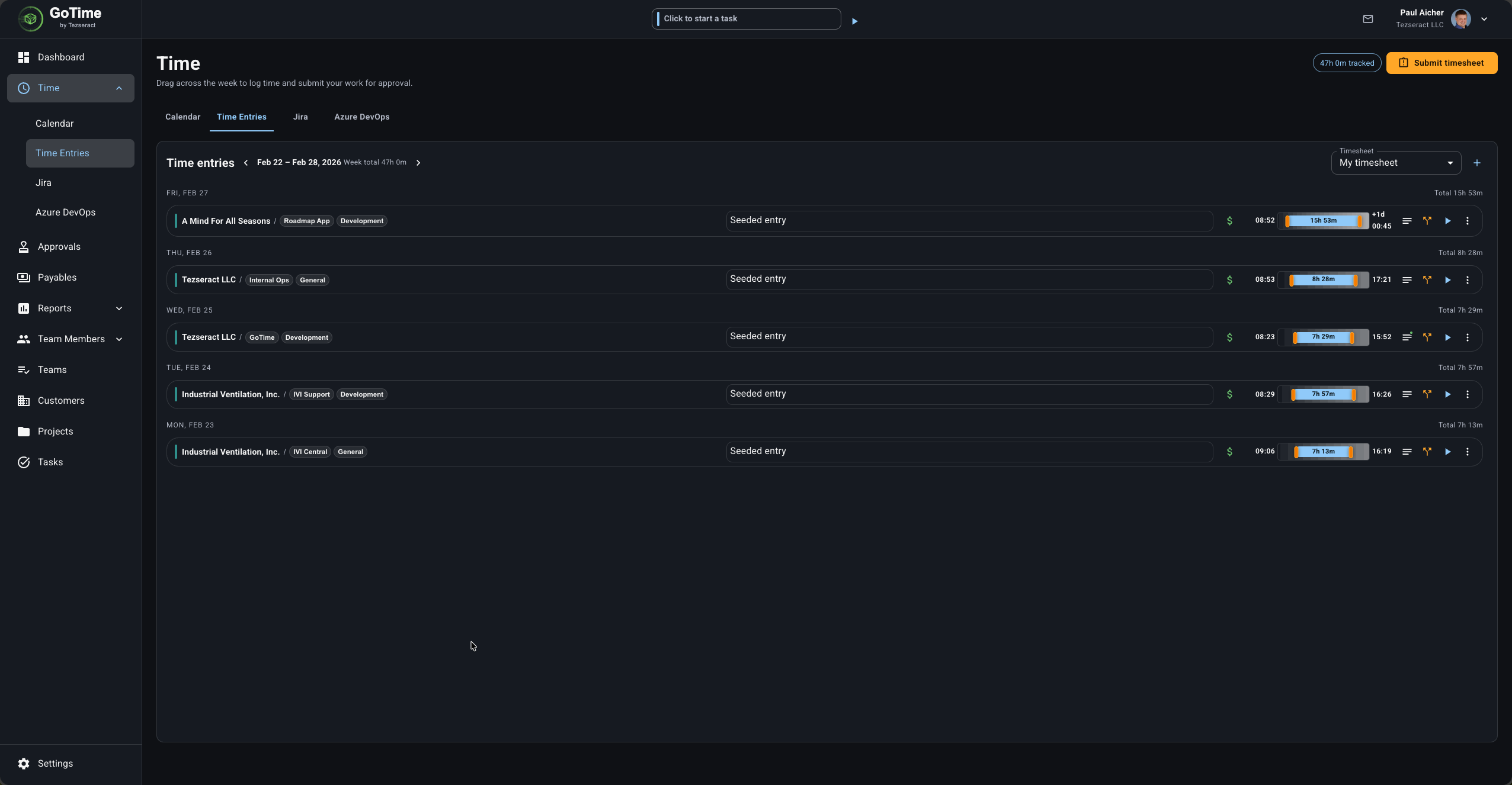Gtime GoTime | Time Tracking, Approvals, and Reporting for Service Teams
